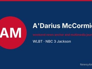 A’Darius McCormick, weekend news anchor and multimedia journalist, WLBT