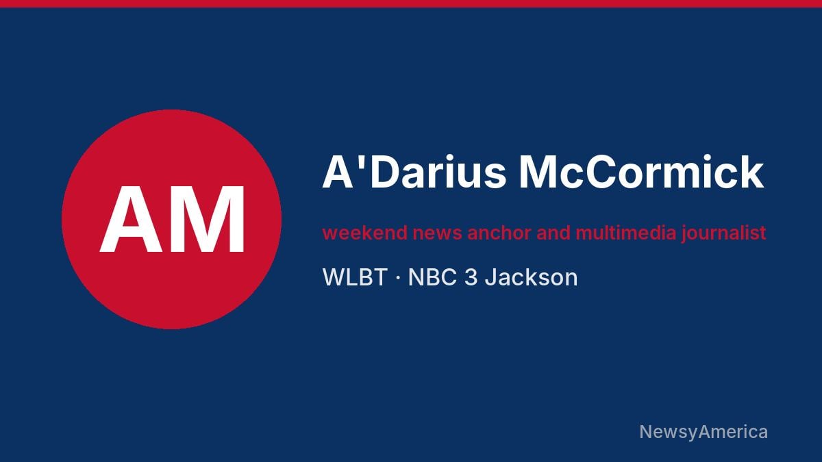 A’Darius McCormick – WLBT, Jackson