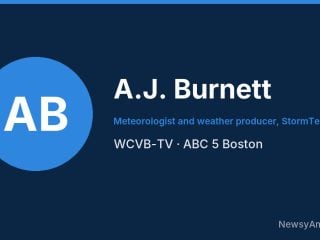 A.J. Burnett, Meteorologist and weather producer, StormTeam 5, WCVB-TV