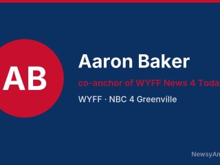 Aaron Baker, co-anchor of WYFF News 4 Today, WYFF
