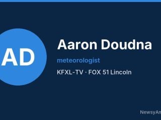 Aaron Doudna, meteorologist, KFXL-TV