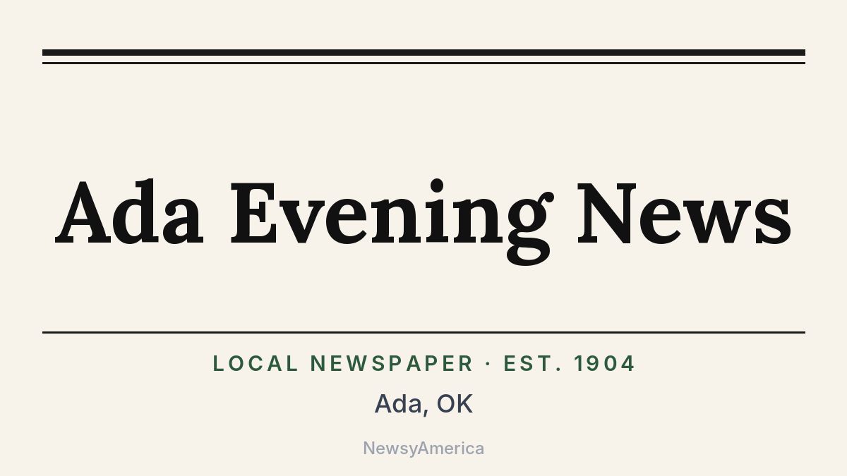 Ada Evening News – Oklahoma