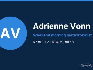 Adrienne Vonn, Weekend morning meteorologist, KXAS-TV