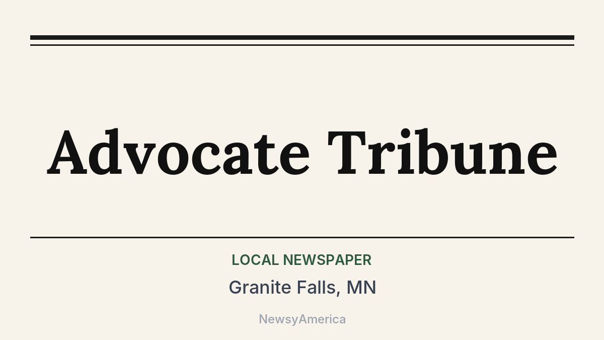 Advocate Tribune – Granite Falls, MN