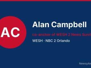 Alan Campbell, co-anchor of WESH 2 News Sunrise, WESH
