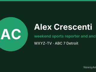 Alex Crescenti, weekend sports reporter and anchor, WXYZ-TV