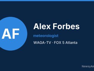 Alex Forbes, meteorologist, WAGA-TV