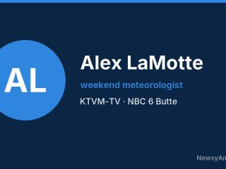 Alex LaMotte, weekend meteorologist, KTVM-TV