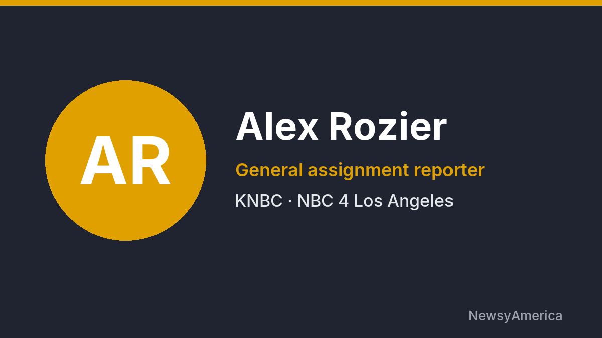 Alex Rozier – KNBC, Los Angeles