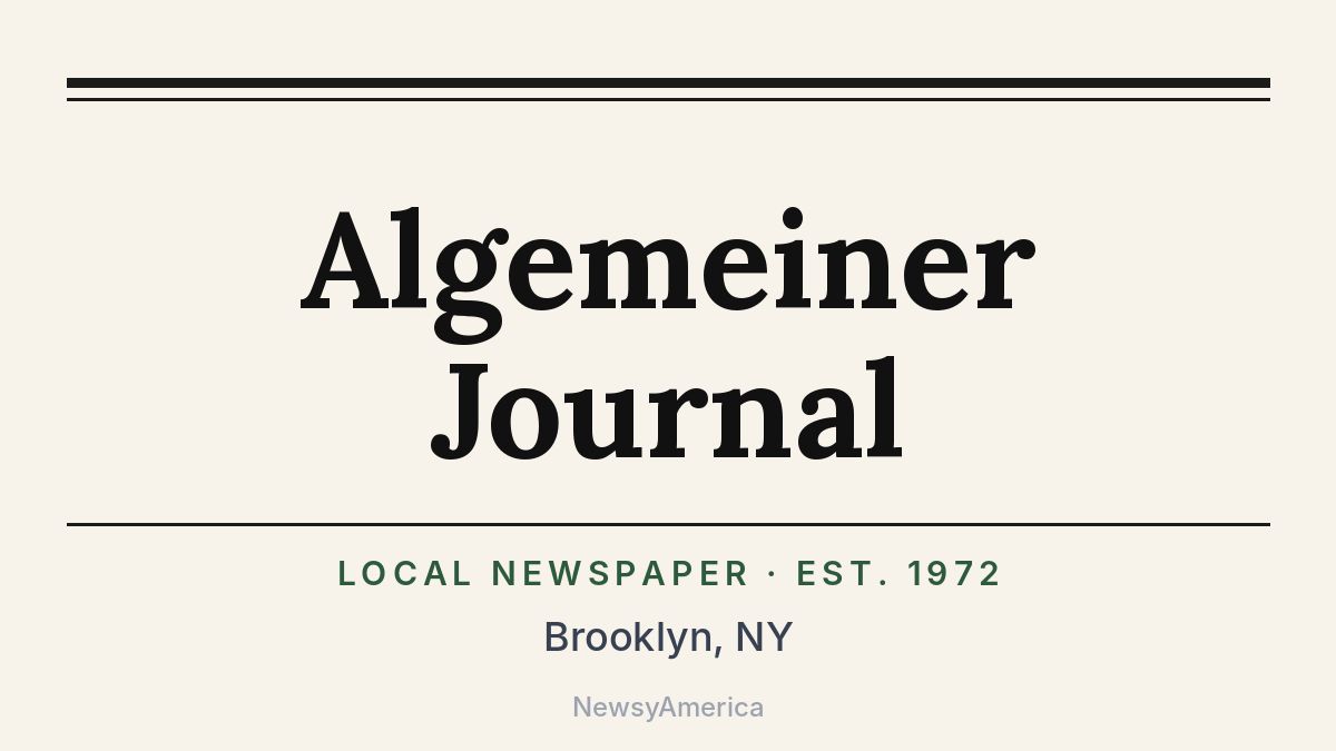 Algemeiner Journal – Brooklyn, NY