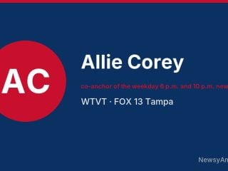Allie Corey, co-anchor of the weekday 6 p.m. and 10 p.m. newscasts, WTVT
