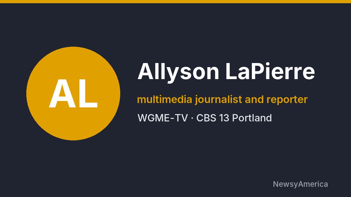 Allyson LaPierre – WGME-TV, Portland