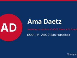 Ama Daetz, weekday co-anchor of ABC7 News at 5, 6 and 11 p.m., KGO-TV