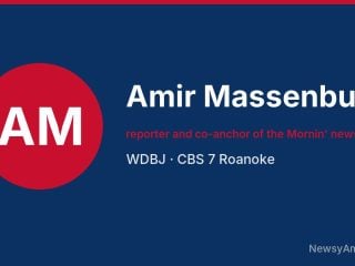 Amir Massenburg, reporter and co-anchor of the Mornin’ newscast, WDBJ