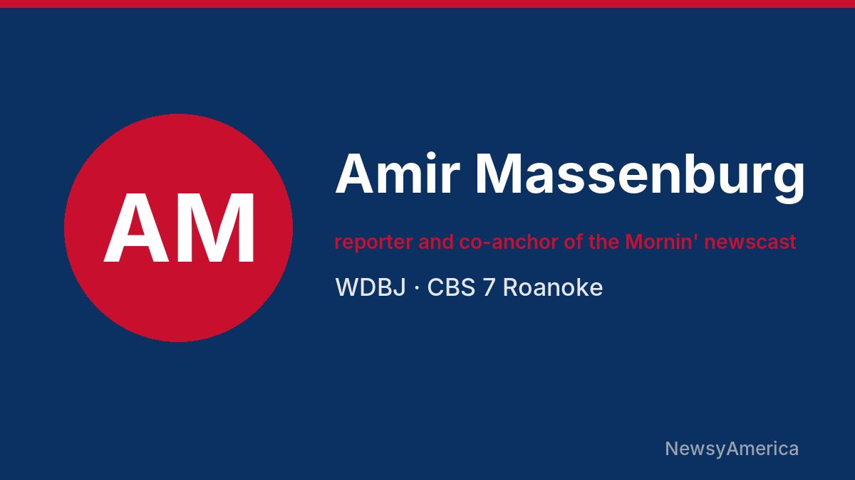 Amir Massenburg – WDBJ, Roanoke