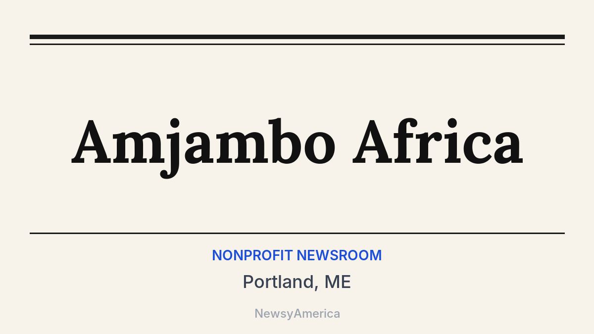 Amjambo Africa – Portland, ME