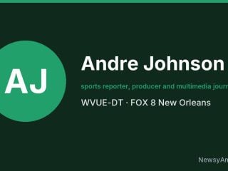 Andre Johnson, sports reporter, producer and multimedia journalist, WVUE-DT