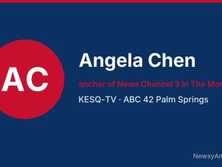 Angela Chen, anchor of News Channel 3 In The Morning, KESQ-TV