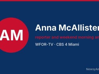 Anna McAllister, reporter and weekend morning anchor, WFOR-TV