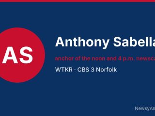 Anthony Sabella, anchor of the noon and 4 p.m. newscasts, WTKR