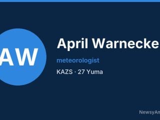 April Warnecke, meteorologist, KAZS