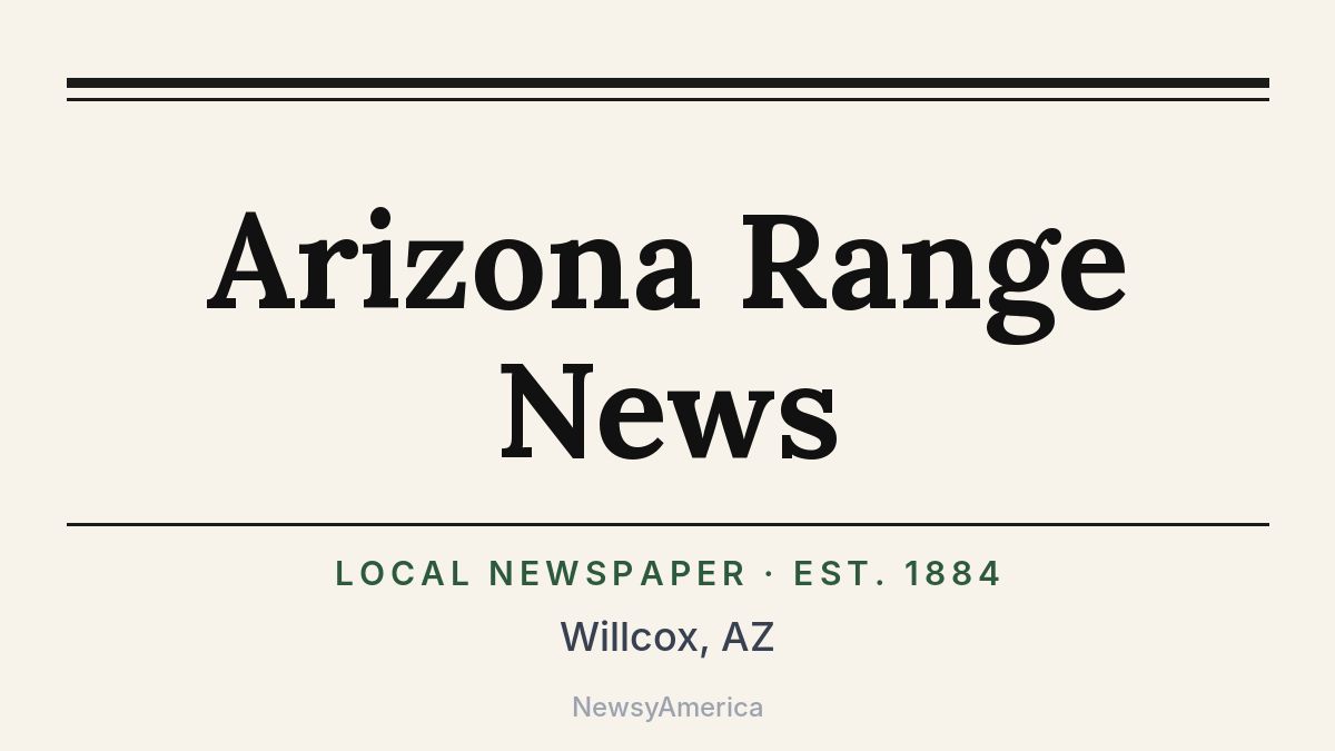 Arizona Range News – Willcox, AZ