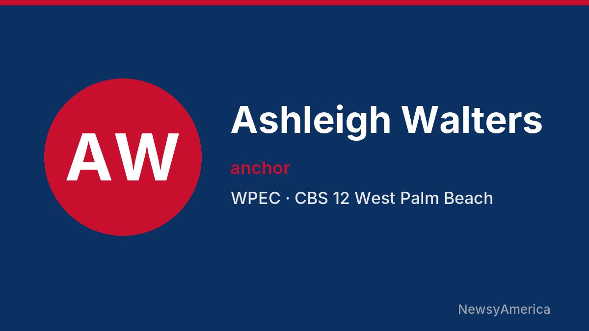 Ashleigh Walters – WPEC, West Palm Beach