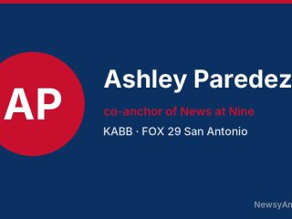Ashley Paredez, co-anchor of News at Nine, KABB