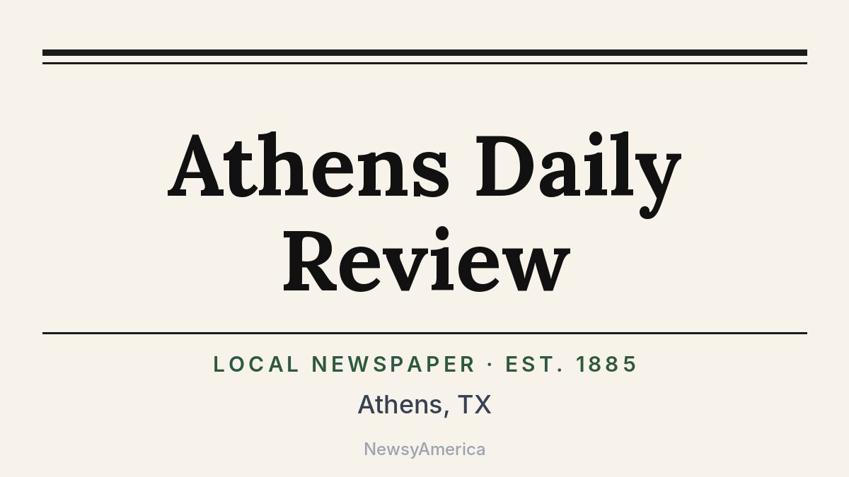 Athens Daily Review – Texas