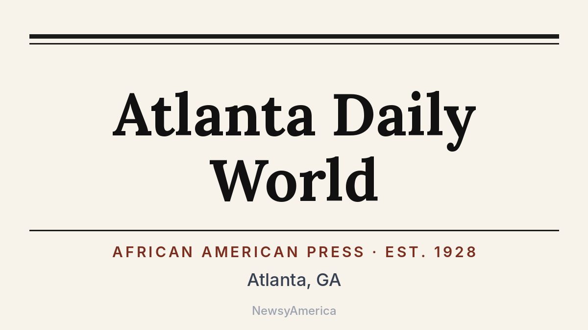Atlanta Daily World – Georgia