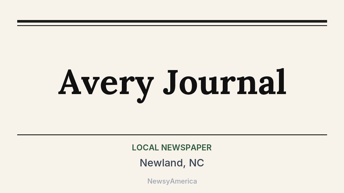 Avery Journal – Newland, NC