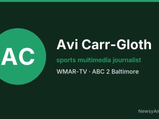 Avi Carr-Gloth, sports multimedia journalist, WMAR-TV