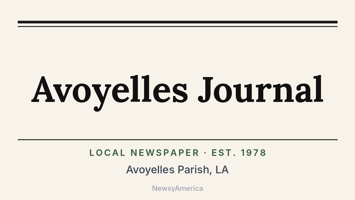 Avoyelles Journal – Avoyelles Parish, LA