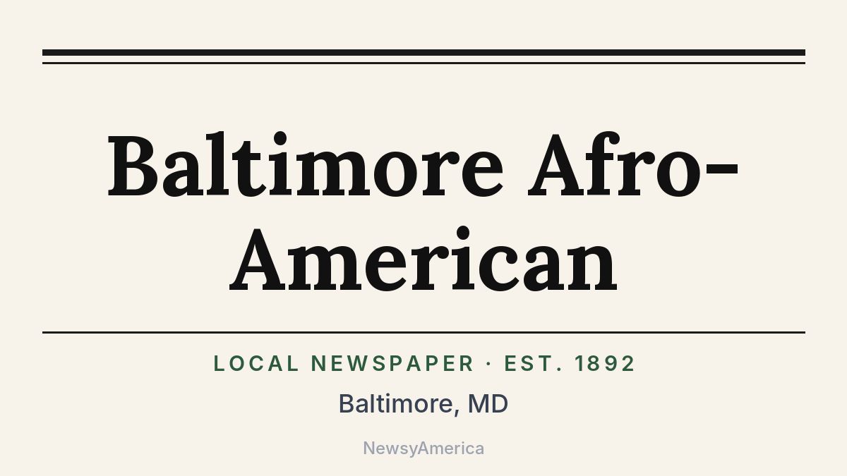 Baltimore Afro-American – Maryland