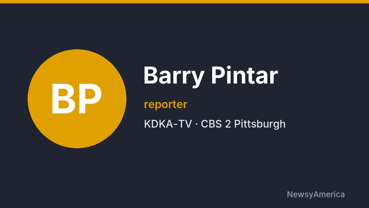 Barry Pintar – KDKA-TV, Pittsburgh