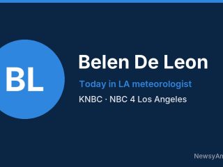 Belen De Leon, Today in LA meteorologist, KNBC