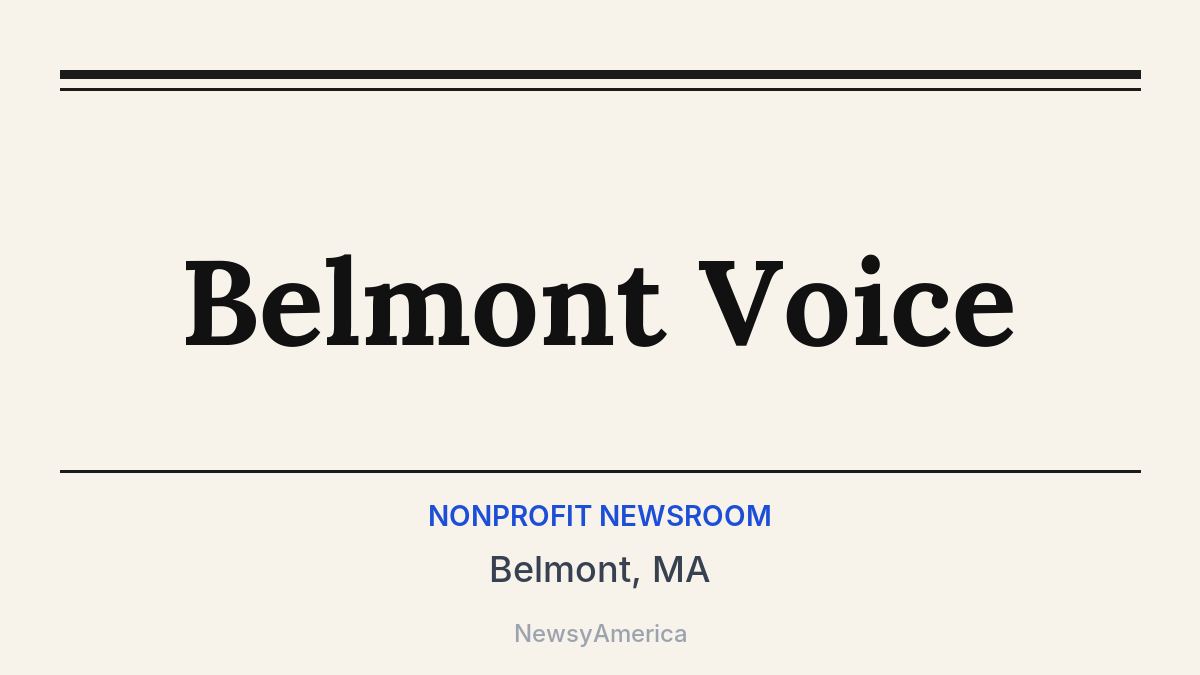 Belmont Voice – Belmont, MA