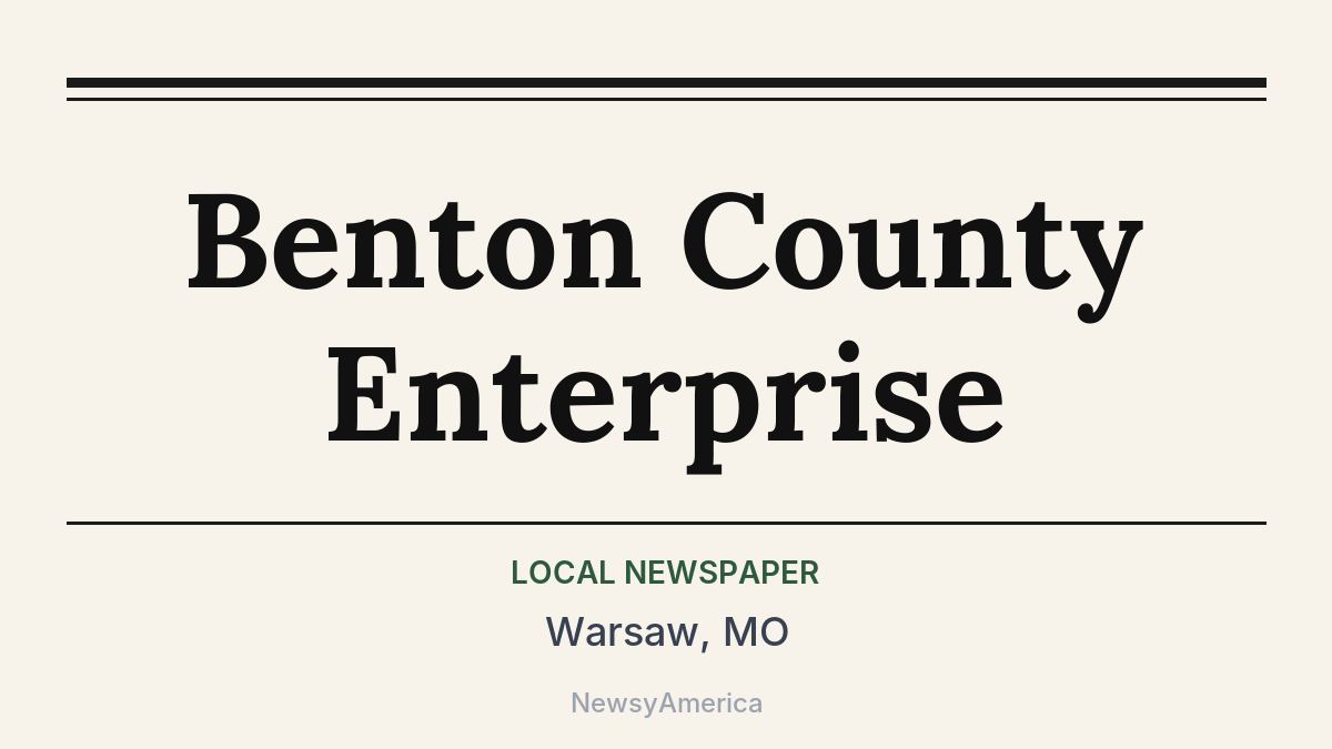Benton County Enterprise – Warsaw, MO