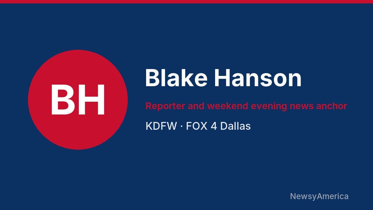 Blake Hanson – KDFW, Dallas