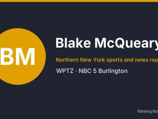 Blake McQueary, Northern New York sports and news reporter, WPTZ
