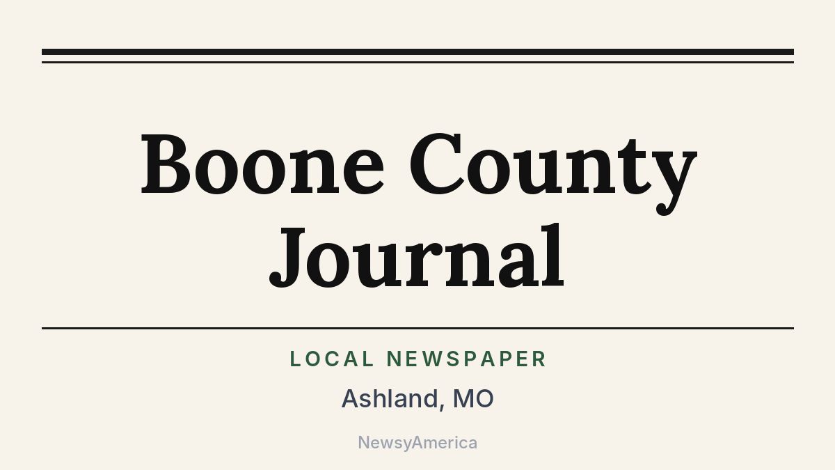 Boone County Journal – Ashland, MO