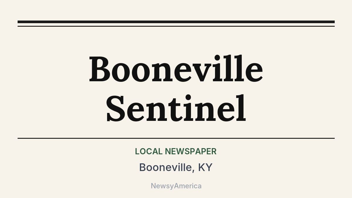 Booneville Sentinel – Booneville, KY