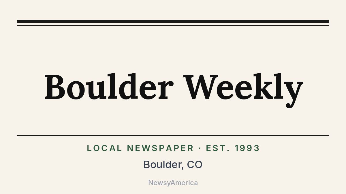 Boulder Weekly – Colorado