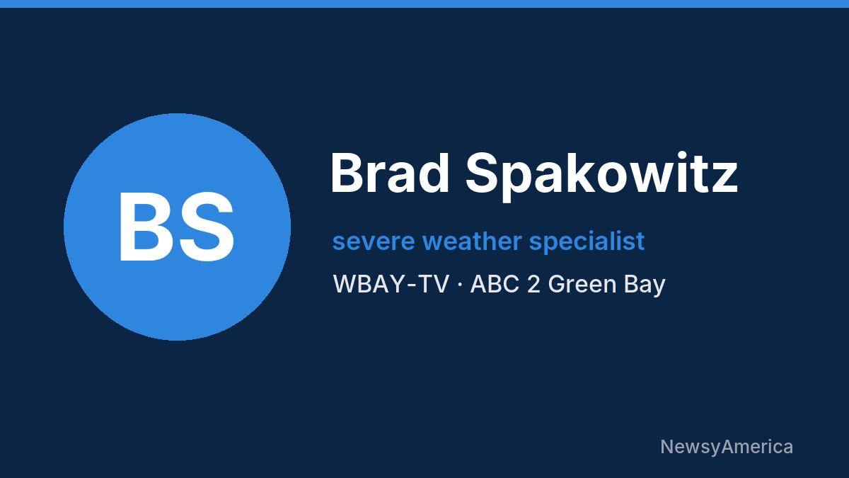 Brad Spakowitz – WBAY-TV, Green Bay