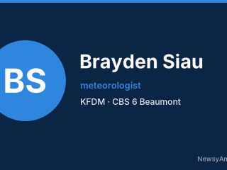 Brayden Siau, meteorologist, KFDM