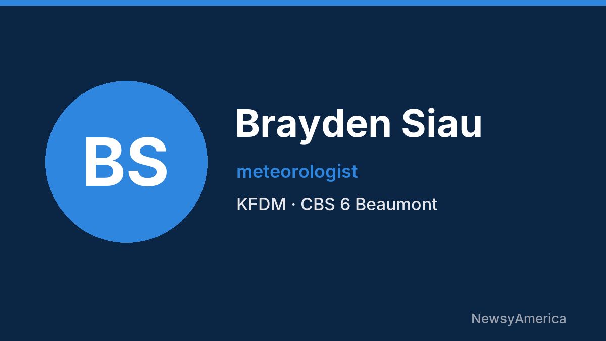 Brayden Siau – KFDM, Beaumont
