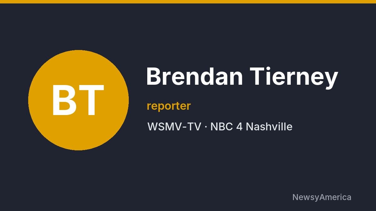 Brendan Tierney – WSMV-TV, Nashville