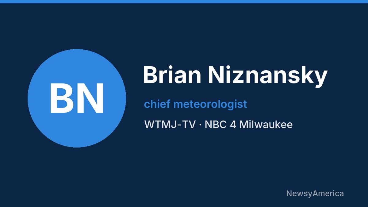 Brian Niznansky – WTMJ-TV, Milwaukee