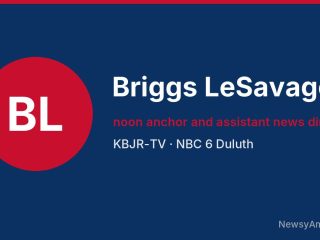 Briggs LeSavage, noon anchor and assistant news director, KBJR-TV