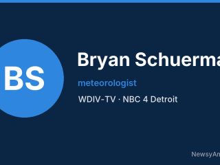 Bryan Schuerman, meteorologist, WDIV-TV